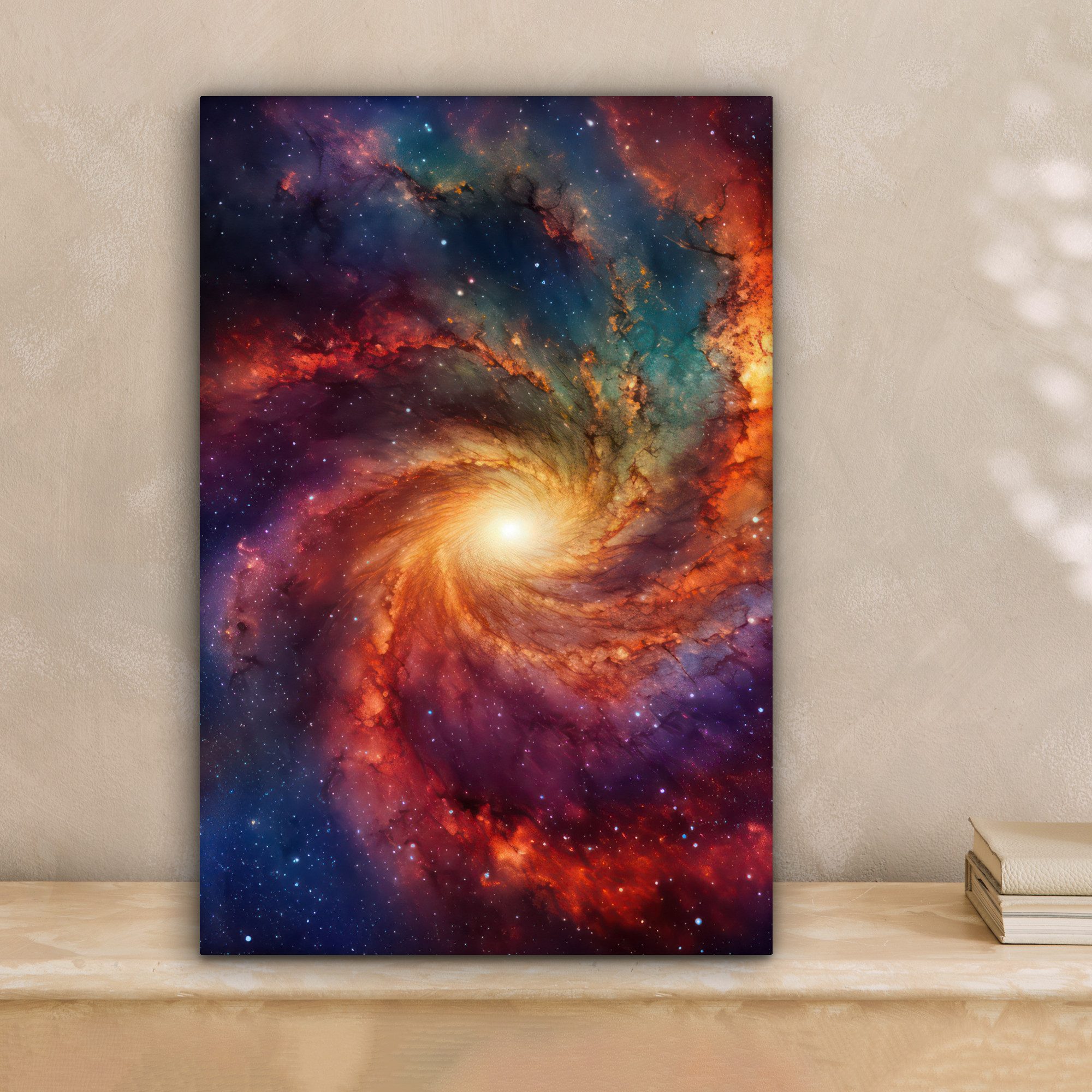 OneMillionCanvasses® Leinwandbild Sternenhimmel - Weltraum - Galaxie - Neon günstig online kaufen