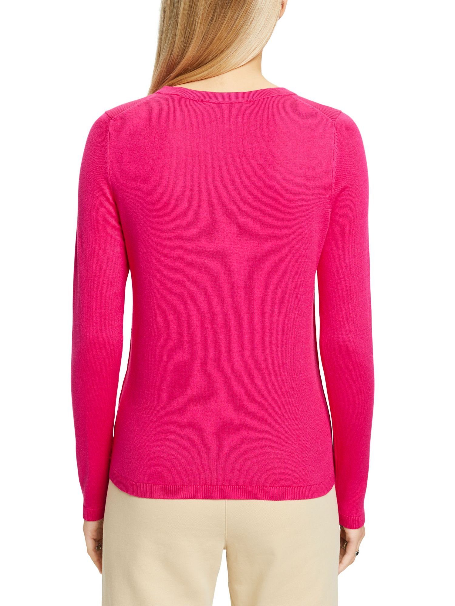 Rundhalspullover Strickpullover NEW PINK FUCHSIA by Esprit edc