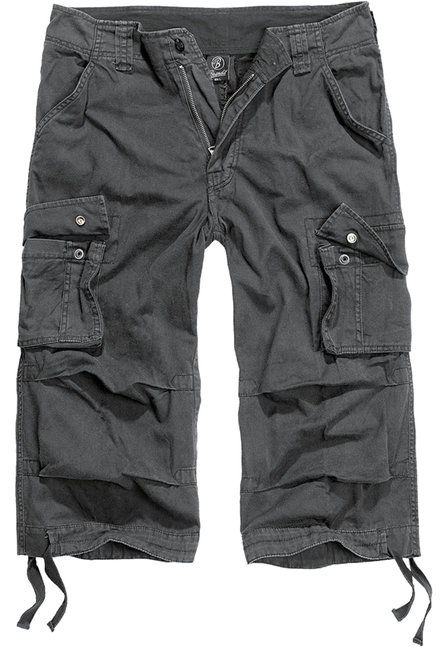 3/4 Cargo (1-tlg) charcoal Herren Urban Stoffhose Legend Shorts Brandit