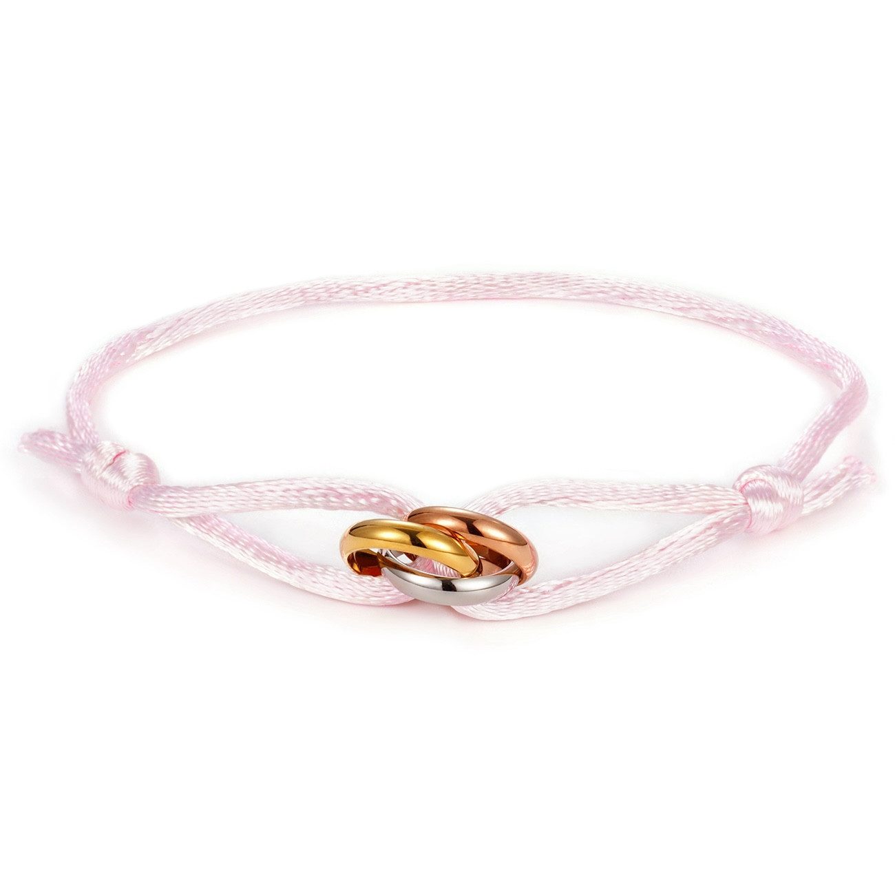 Kim Johanson Armband Tricolor (1-tlg), Edelstahl-Ring an Kordel, verstellba günstig online kaufen