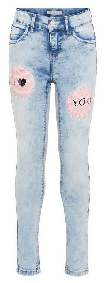 mit Name It It Jeans Skinny Fit Skinny-fit-Jeans in Name Wendepailletten