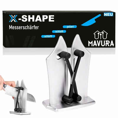 MAVURA Messerschärfer X-SHAPE Messerschärfer Messerschleifgerät Profi Messer Schärfen, Edge Sharper X-SHAPER