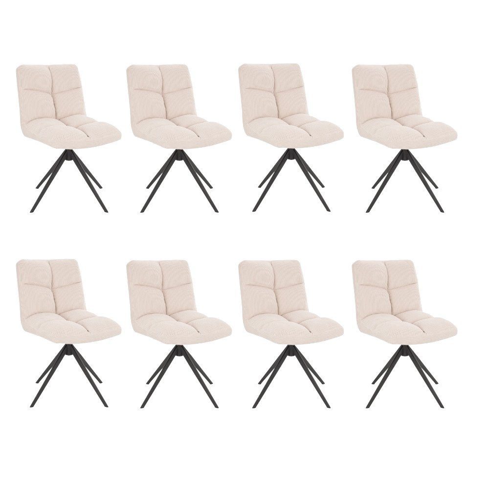 HOME DELUXE Esszimmerstuhl drehbar 2er - 8er Set NODA (8 St), Gestell aus E günstig online kaufen