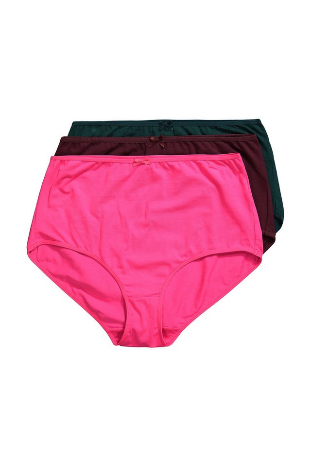 Ulla Popken Maxislip Maxislips 3er-Pack drei Farben