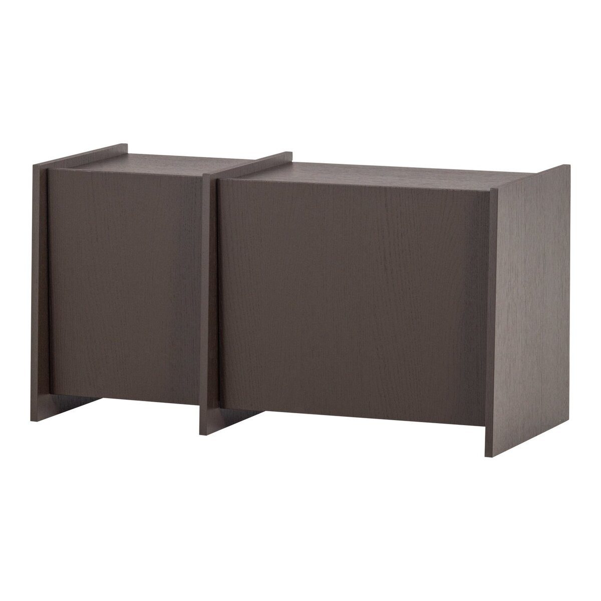 WOOOD TV-Board Brock - Aschenfurnier Mittelbraun, 102 cm, Robustes, dynamisches Design, geräumiger Stauraum