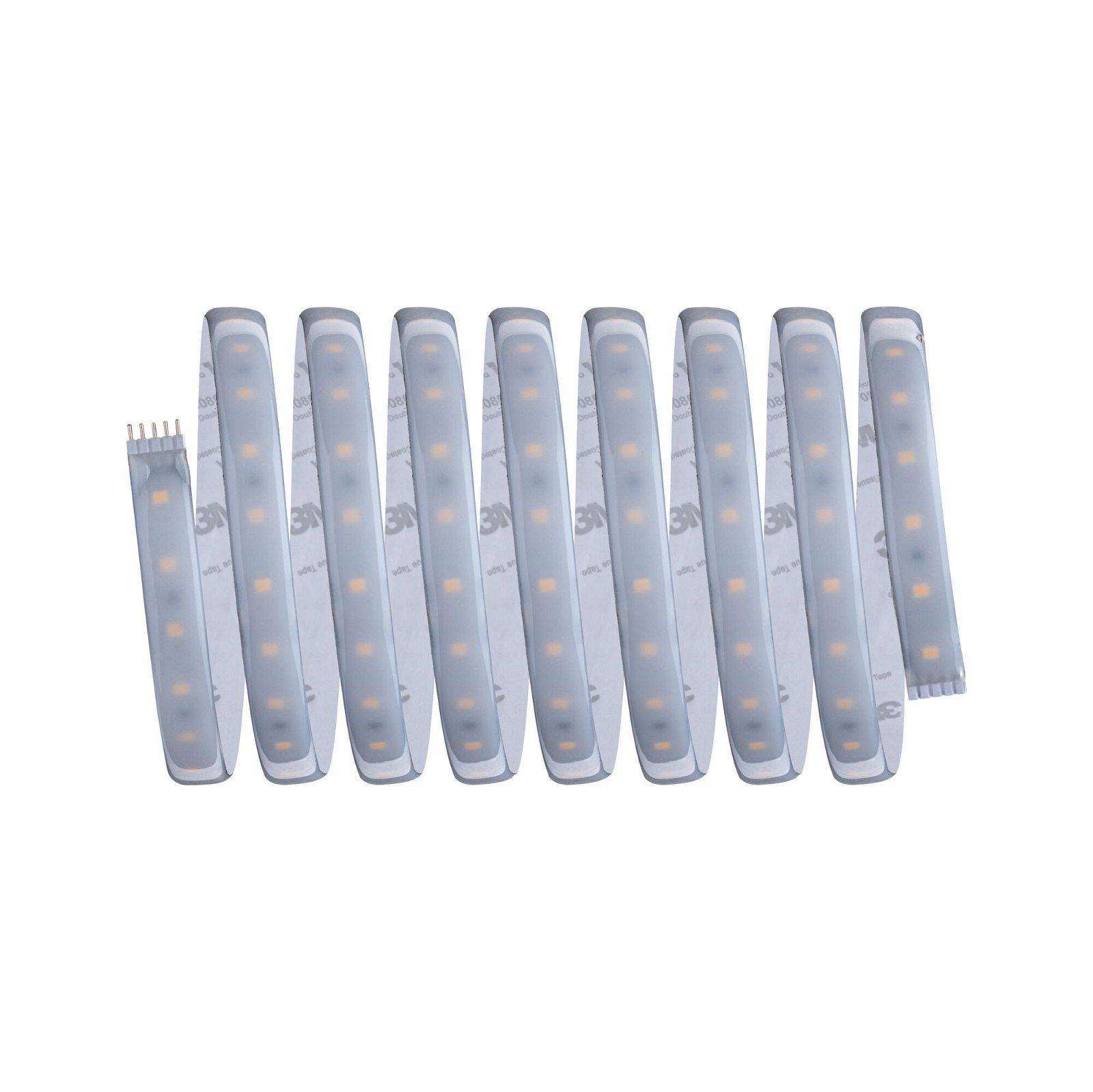 Paulmann LED-Streifen MaxLED 500 Basisset 3m 18W 230/24V 36VA Silber Kunststoff, 1-flammig, IP44 Cover 2700K