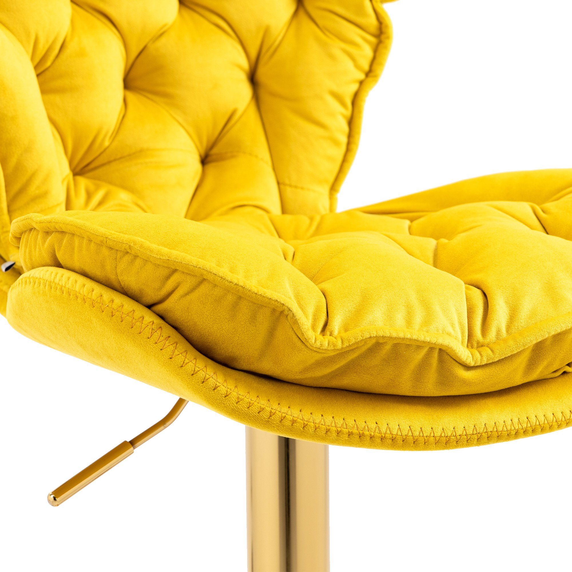 REDOM Barhocker Barstühle Küche, gelb Fußstütze 360-Grad-Höhenverstellung 360-Grad-Höhenverstellung (mit für Tresenhocker, Esszimmer)
