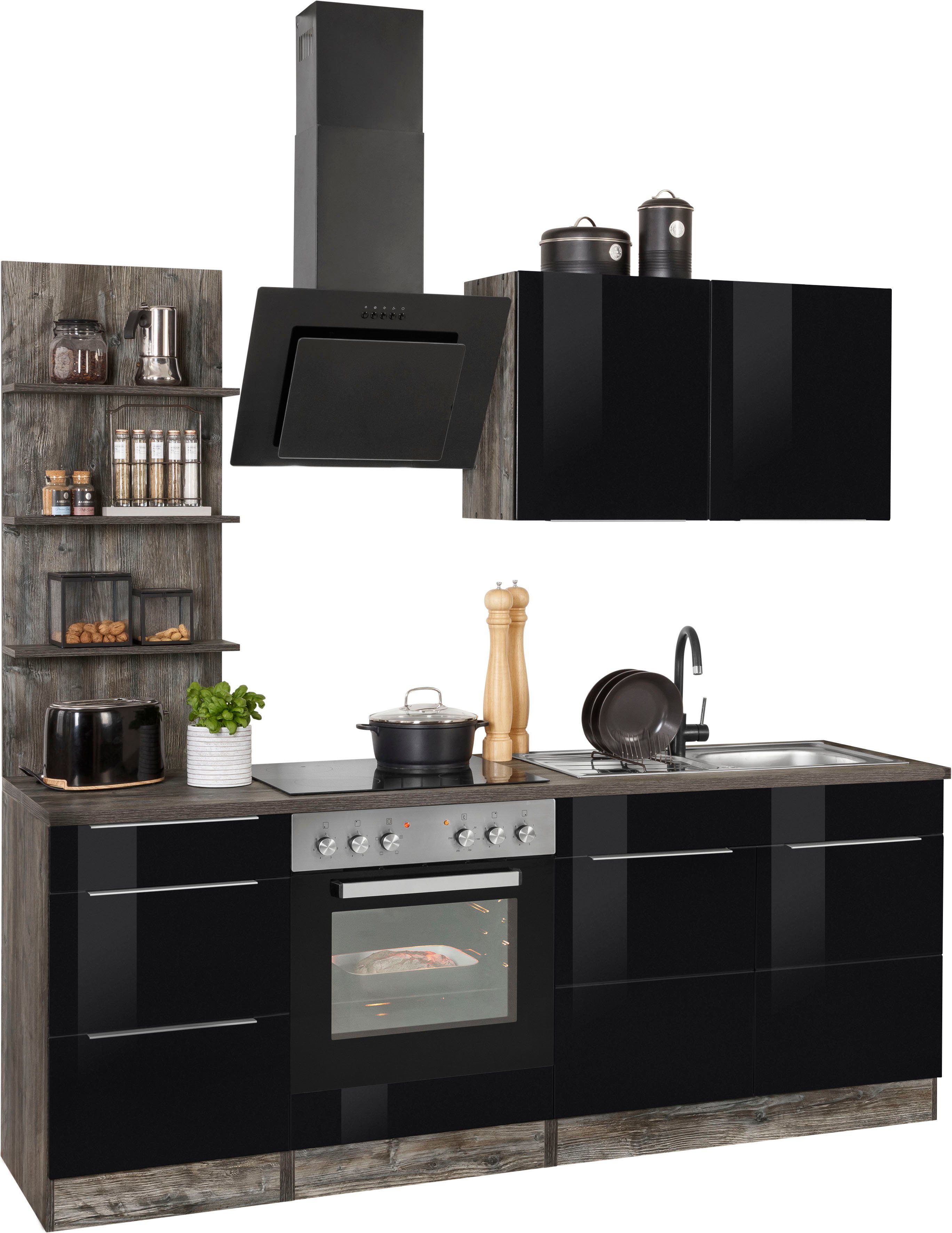 KOCHSTATION Küchenzeile KS-Brindisi, Breite 210 cm, wahlweise mit E-Geräten günstig online kaufen