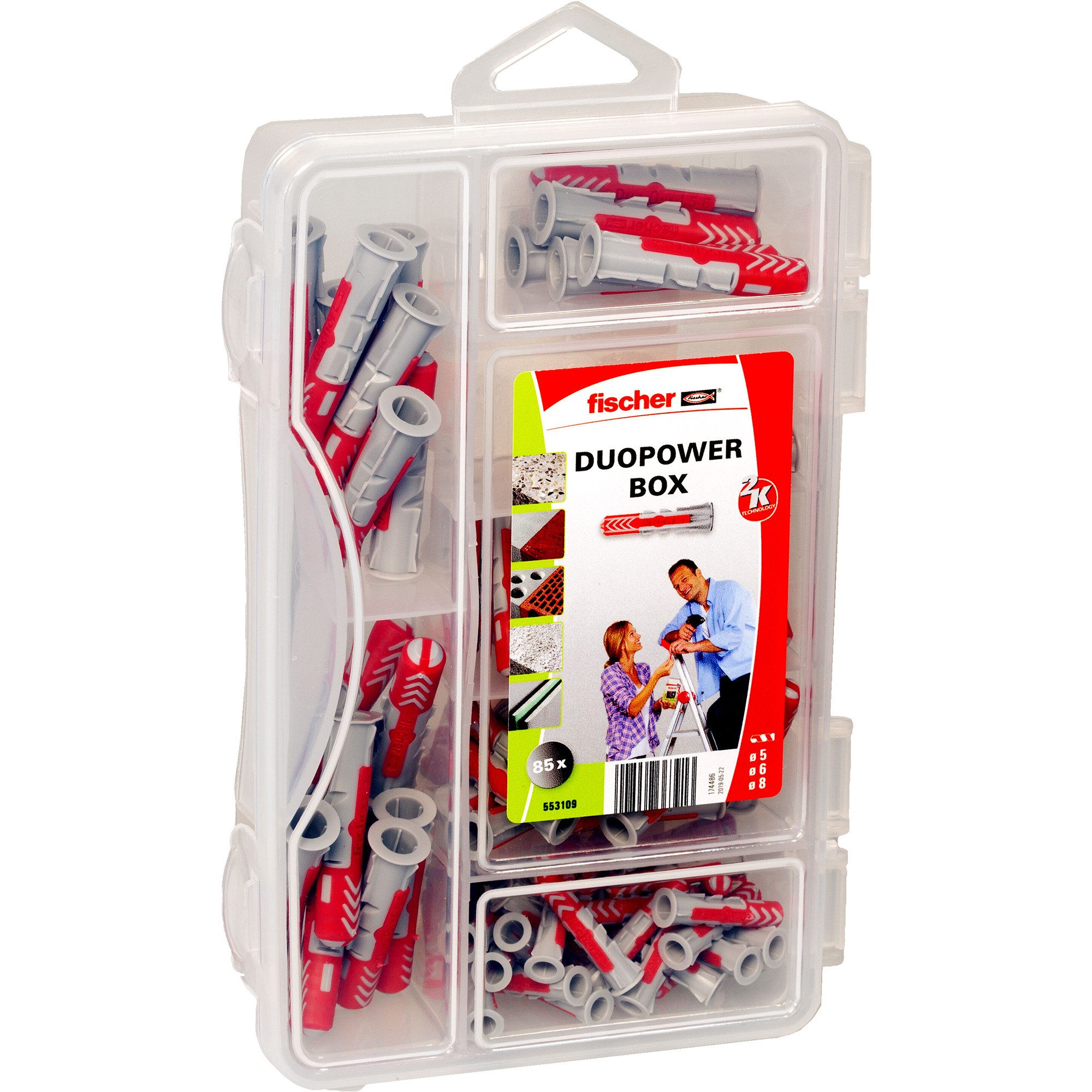 Fischer Schraube fischer DuoPower-Box mini, Dübel, (85-teilig)