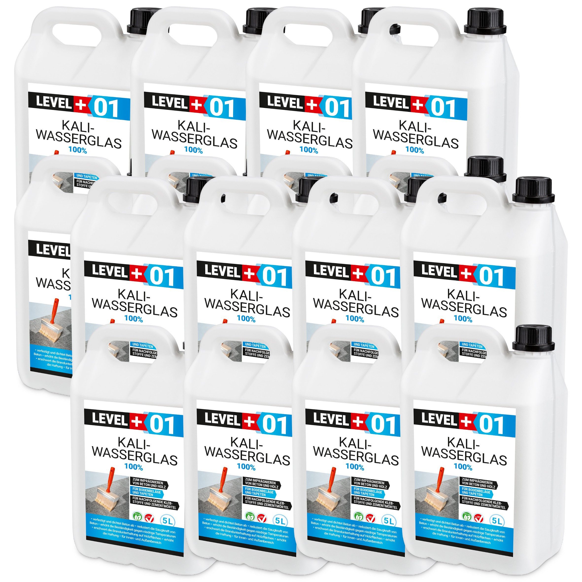 Level+ Isoliergrundierung Kaliwasserglas Unverdünnt Grundierung Konservierung L+01 - 80L