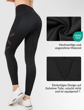 Yvette Leggings Damen Sporthose mit Mesh Tasche high waist, E110494A21