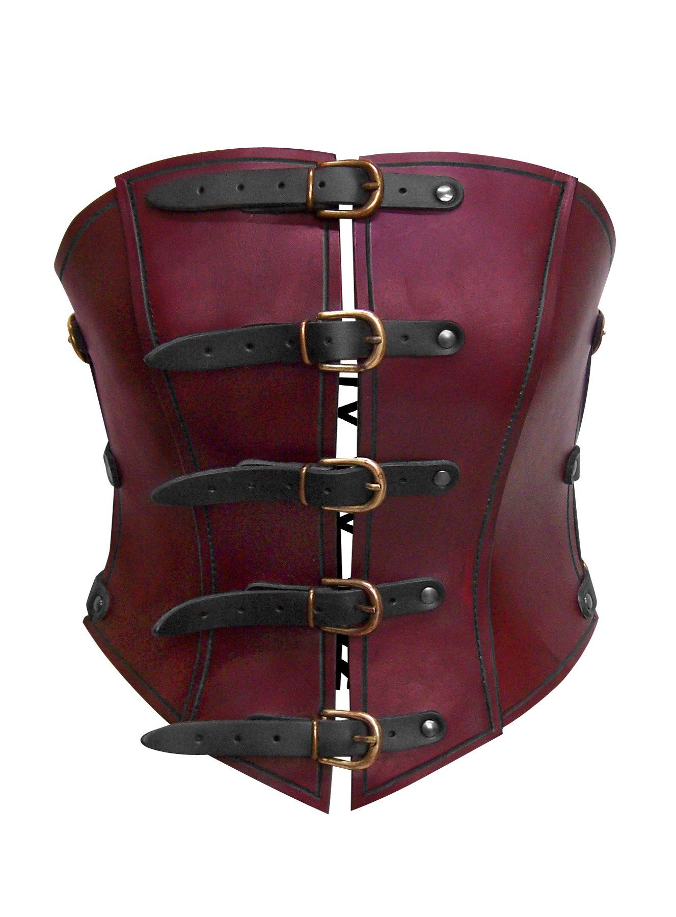 Andracor Kostüm Ledermieder - Luftpiratin, Eine hochwertige, handgefertigte Corsage aus Leder im Steampunk Stil.