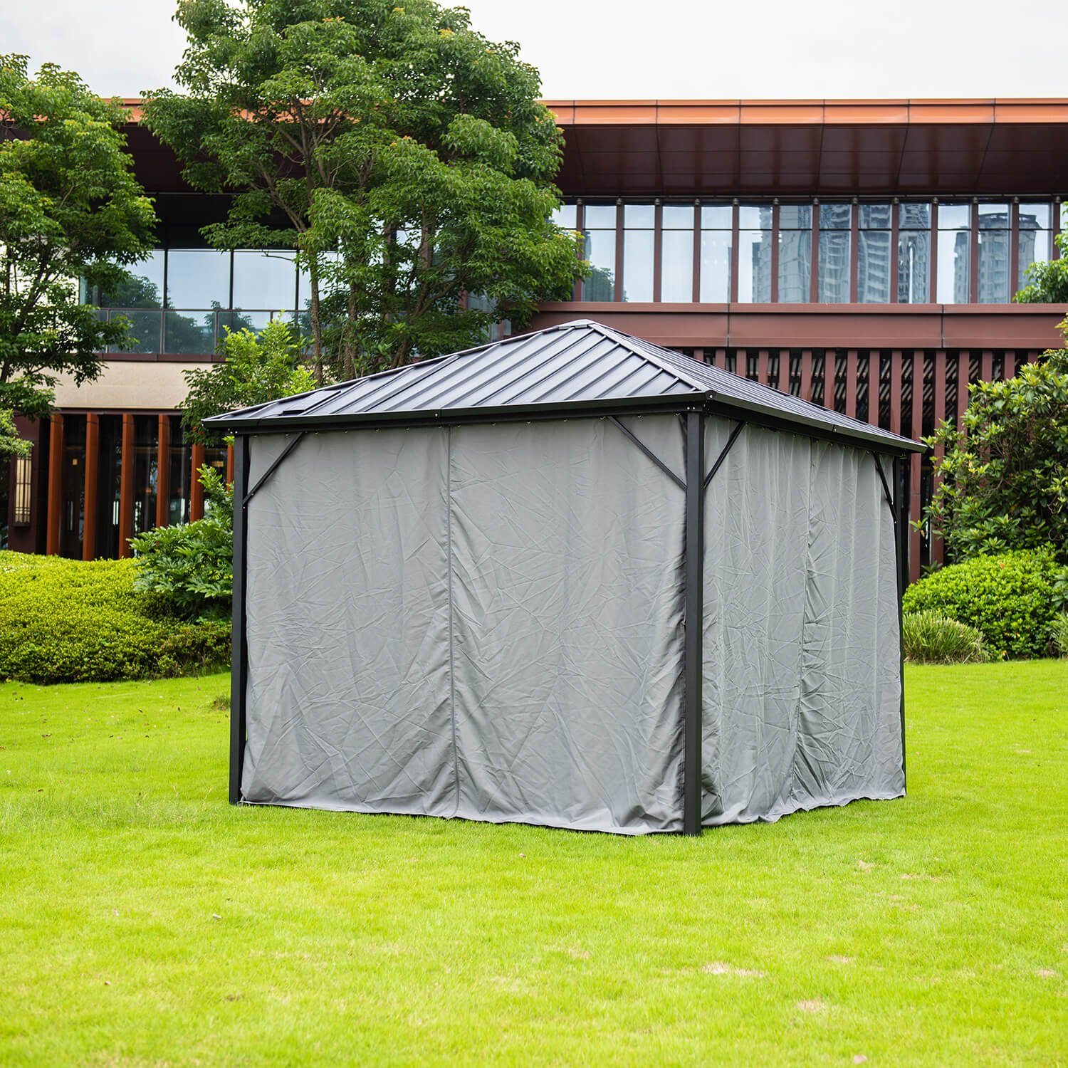 HOME DELUXE Gartenmöbel-Schutzhülle Pavillon AZUR - Vorhänge