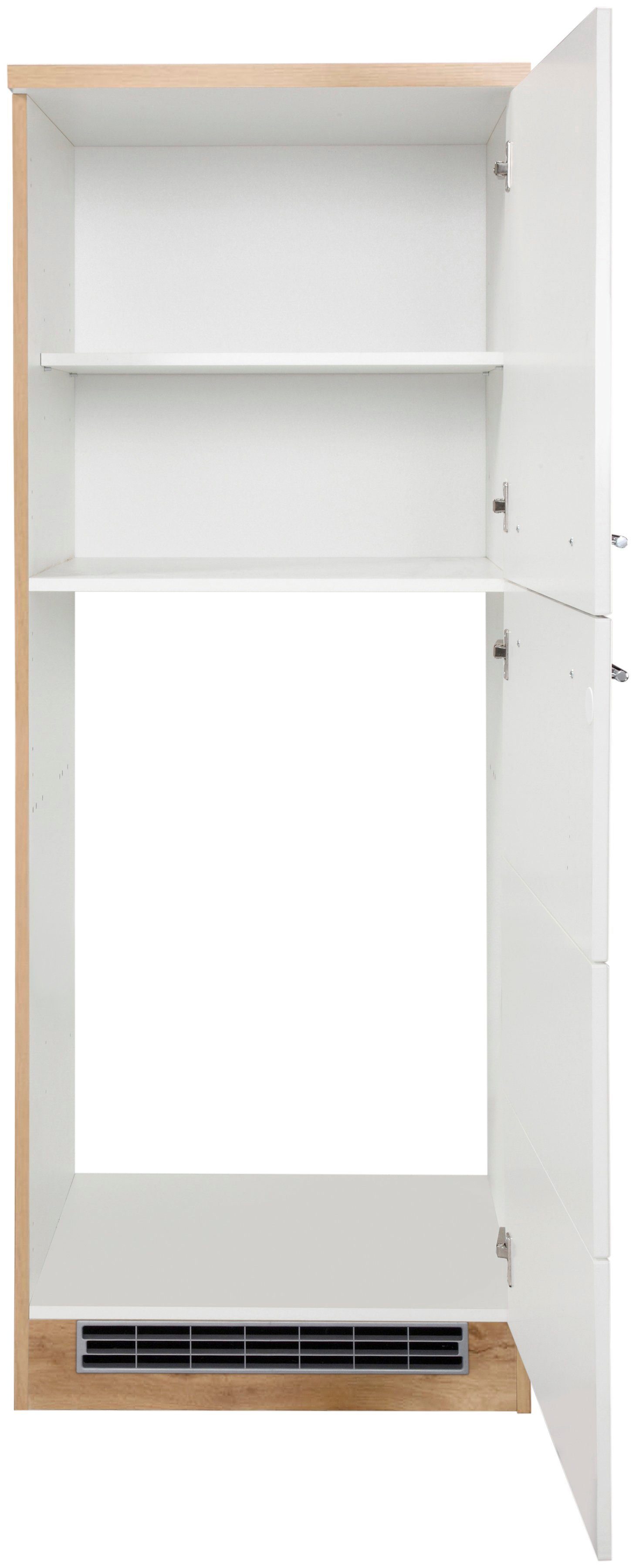 60 HELD weiß/wotaneiche Kühlumbauschrank Einbaukühlschrank für wotaneiche MÖBEL breit, | Wien cm
