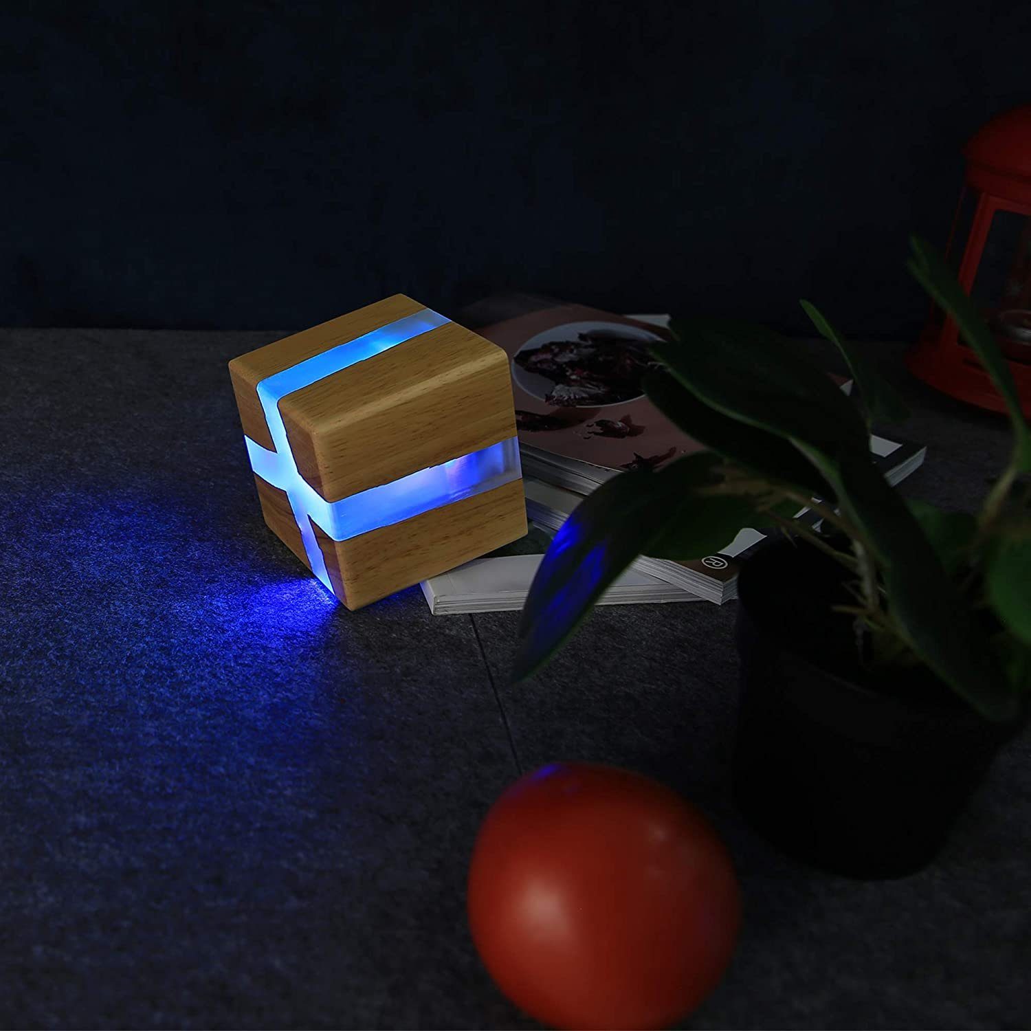 ZMH LED Nachtlicht 3 integriert Stimmungslicht LED Tischleuchte, Kinder Nachtlampe RGB fest
