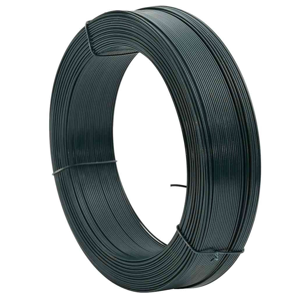 Draht Zaun-Bindedraht 250 m 2,3/3,8 mm Stahl Schwarzgrün