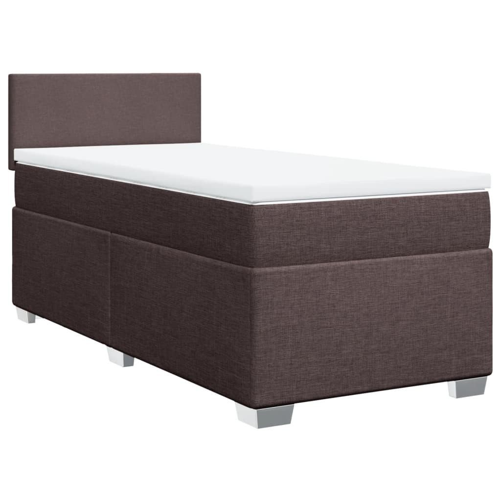 vidaXL Bett Boxspringbett mit Matratze Dunkelbraun günstig online kaufen