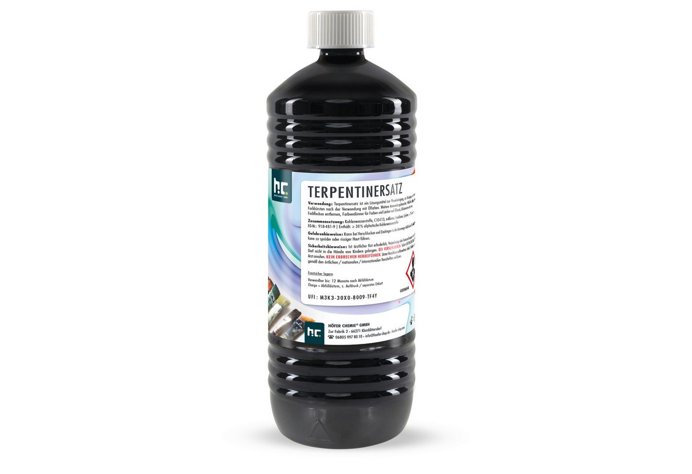 Höfer Chemie GmbH 1 L Terpentin-Ersatz Grundreiniger (Geruchsarmer Reiniger und Verdünner)