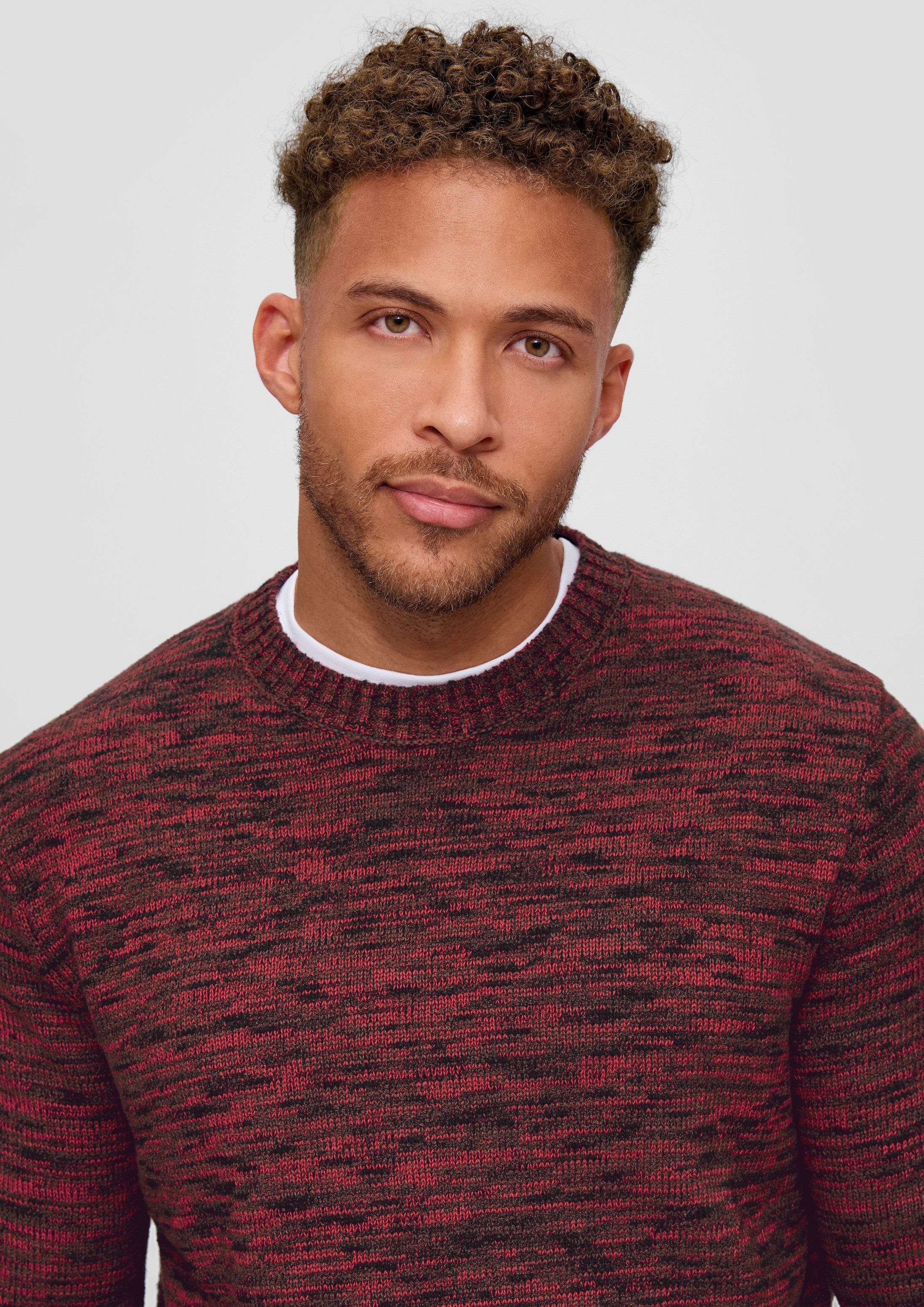 s.Oliver Longpullover Strickpullover Strickpullover mit Effektgarn