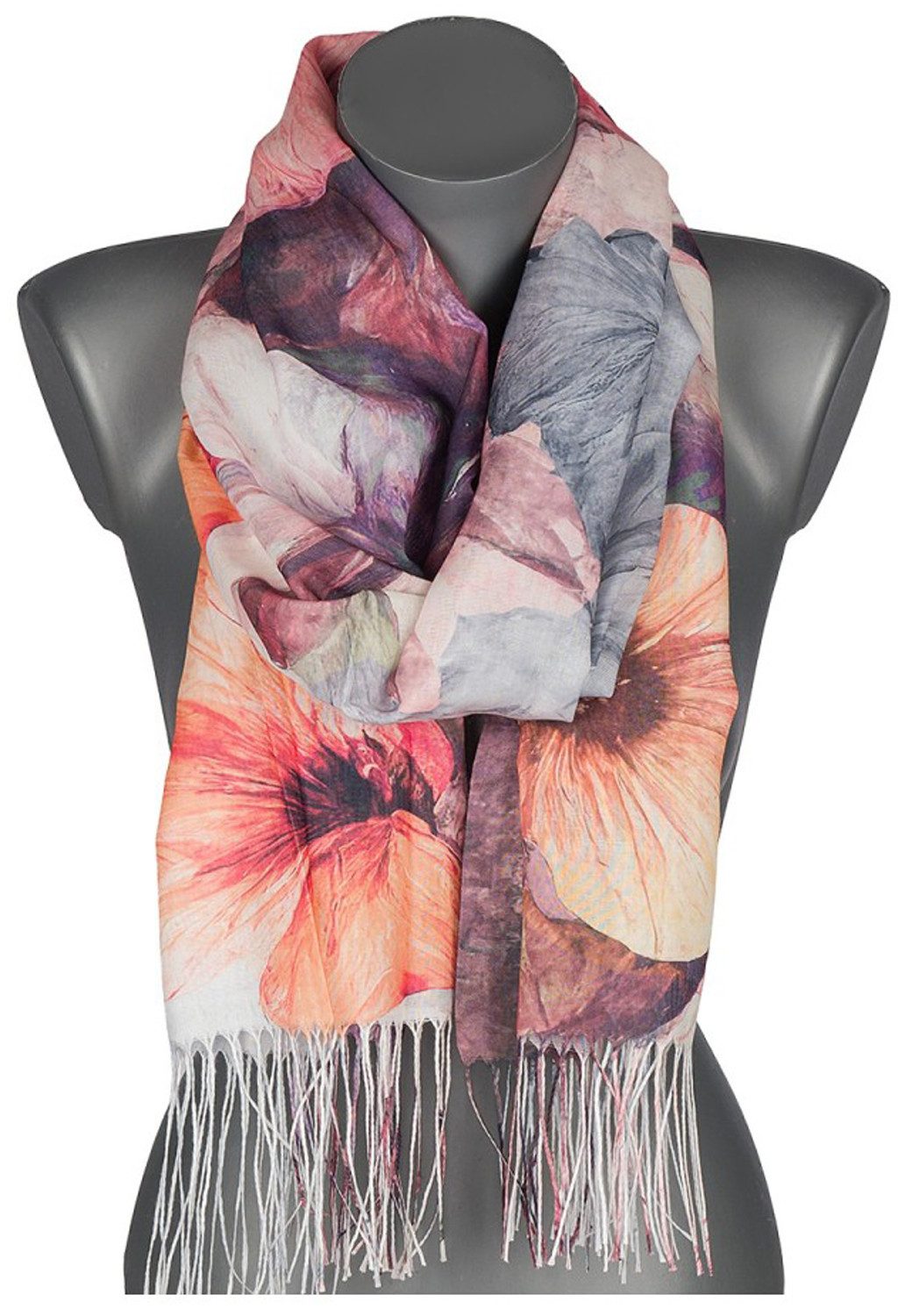 chic4home Schal Color Flow, (1-St. 1-teilig), sommerlicher Damen Schal mit buntem Muster