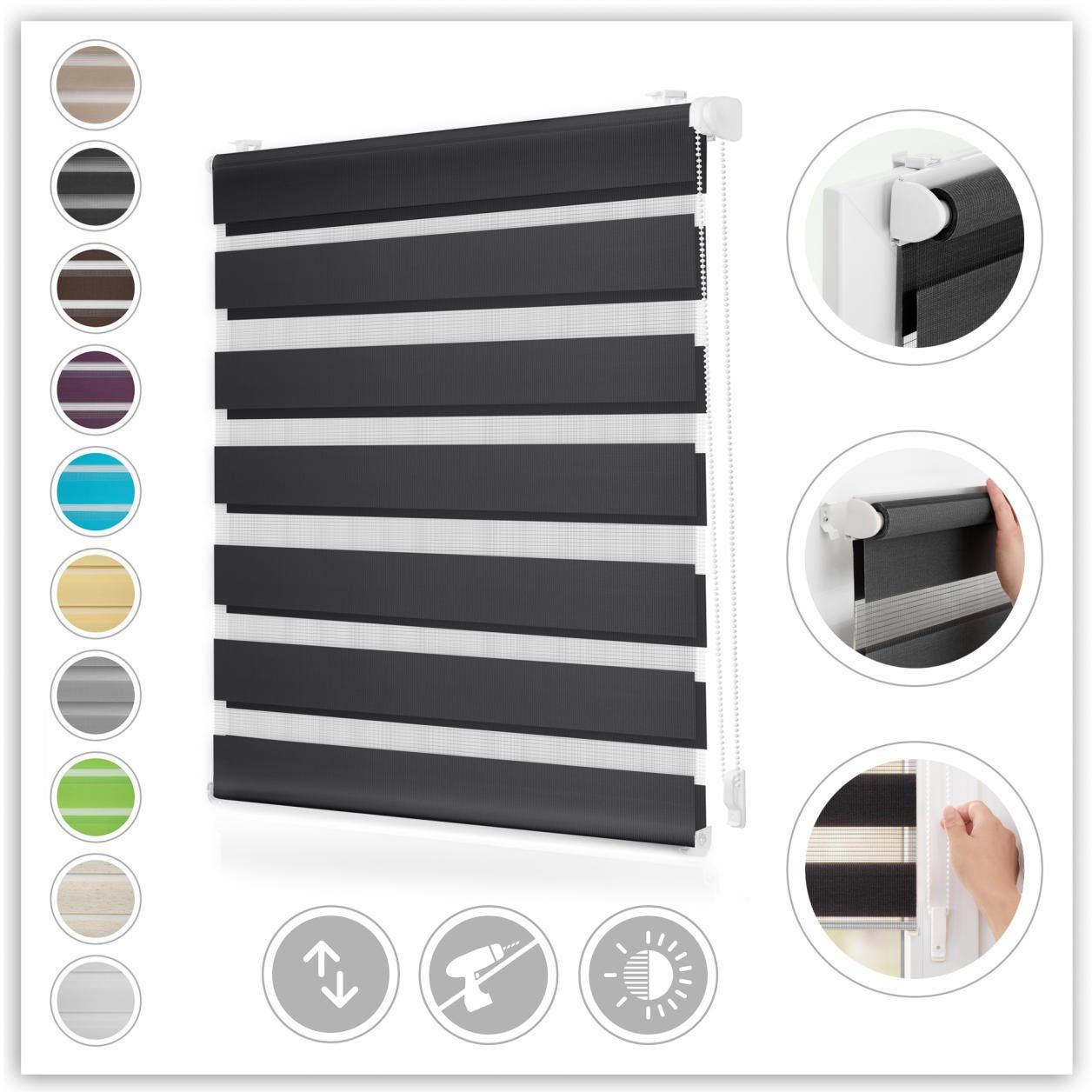 Doppelrollo Duo Rollo Klemmfix, LICHTBLICK ORIGINAL, Lichtschutz, ohne Bohr günstig online kaufen