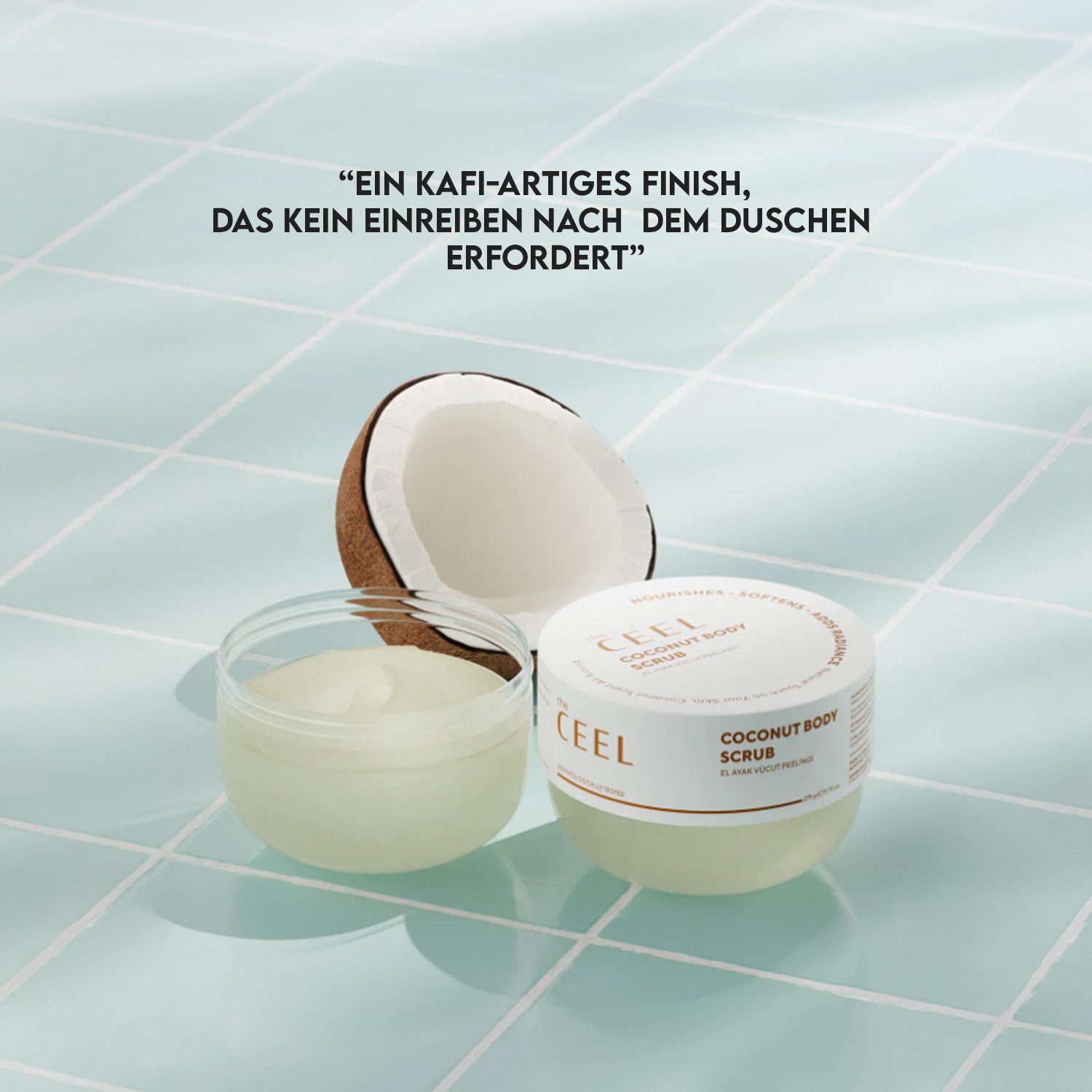 THE CEEL Körperpeeling Körperpeeling Coconut Body Scrub 250 ml Glatte Haut Pflege, Peeling für Hände, Füße und Körper