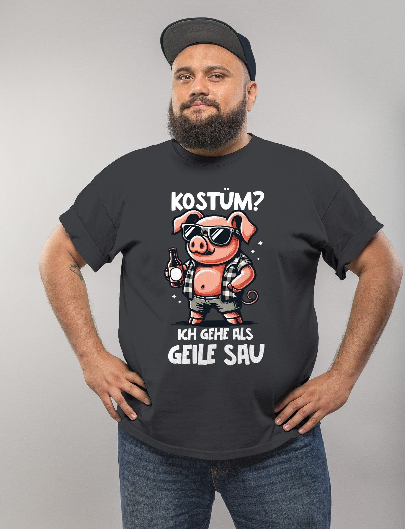 MoonWorks Print-Shirt Herren T-Shirt Fasching Karneval günstig online kaufen