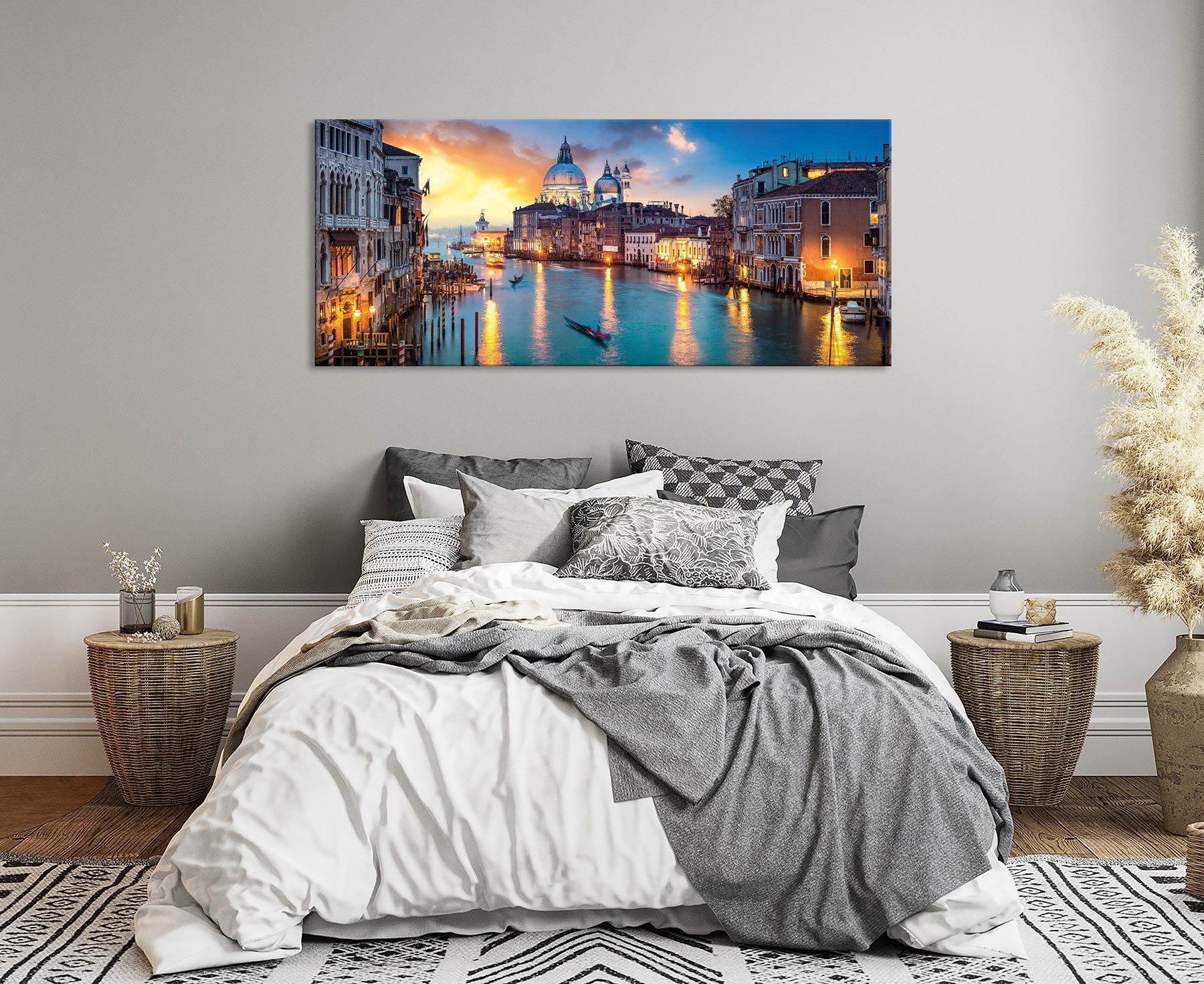 Bönninghoff Leinwandbild Wandbild VENEDIG XXL – Leinwandbild Keilrahmen Deko modern, Boote & Schiffe, Stadt, Venedig (1 St), auf Keilrahmen gespannt – Bild 5 von 5