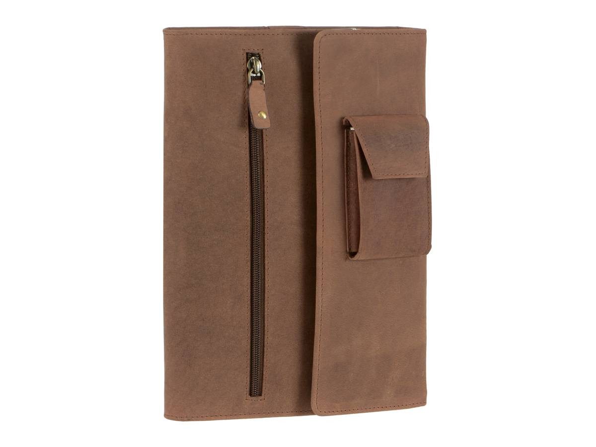 Dethloff Schreibmappe Hunter, Handwerkermappe, A5 Format, rustikales Leder