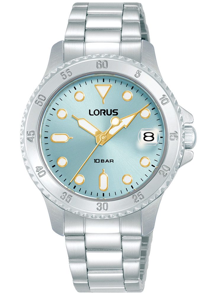 LORUS Quarzuhr Sports Quarz RG813DX9, Armbanduhr, Damenuhr, Edelstahlarmband, analog, Tag