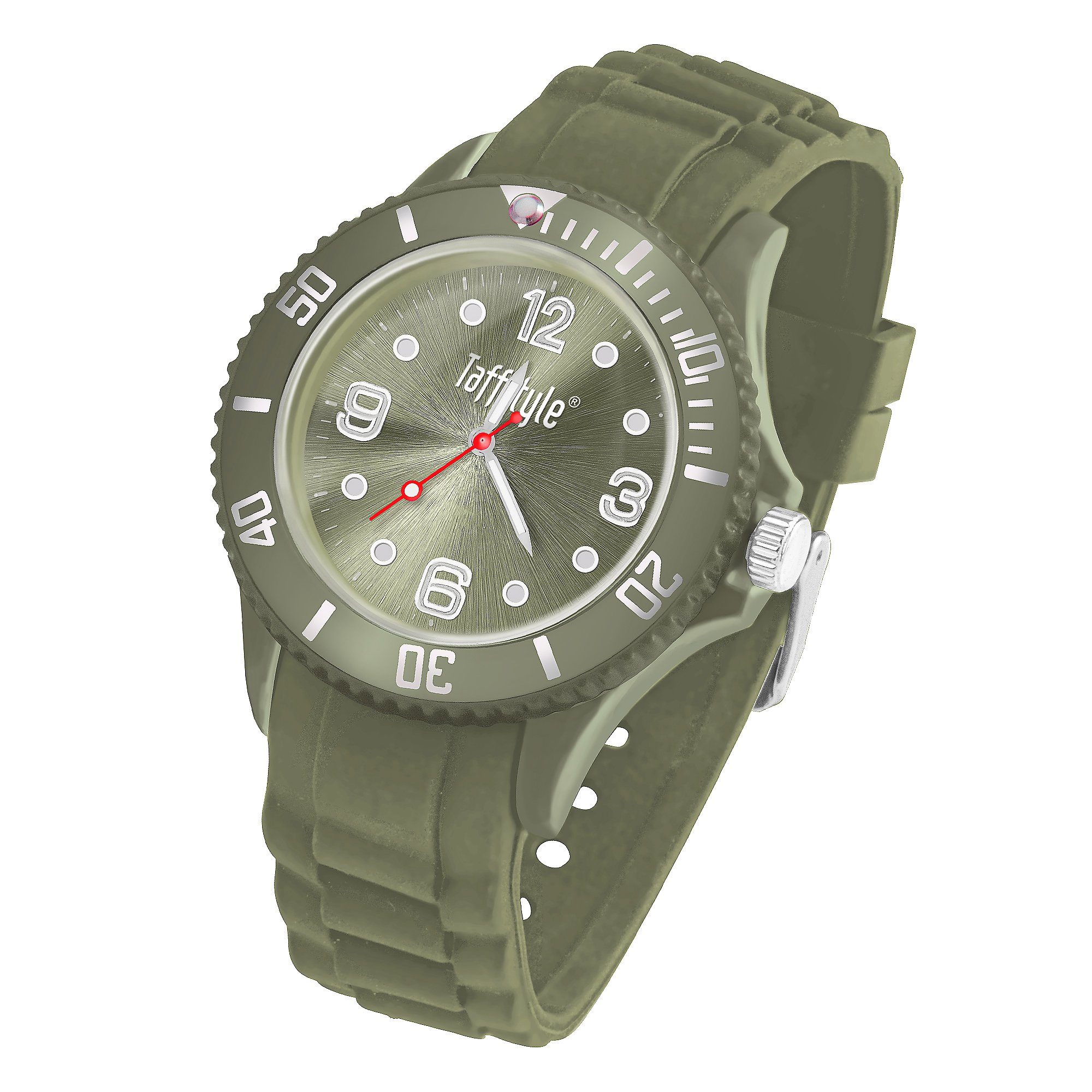 Taffstyle Quarzuhr Armbanduhr Silikon Analog Quarz Farbige Sport Uhr, Sportuhr Damenuhr Silikonuhr Kinderuhr Herrenuhr Bunt Gummi Armband