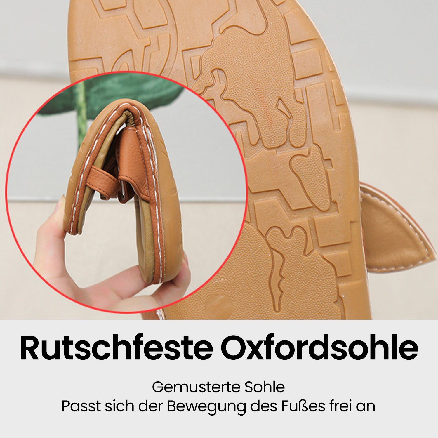 Pantoffeln Hausschuhe Slides Sandale flache Daisred Outdoor Braun Zehentrenner