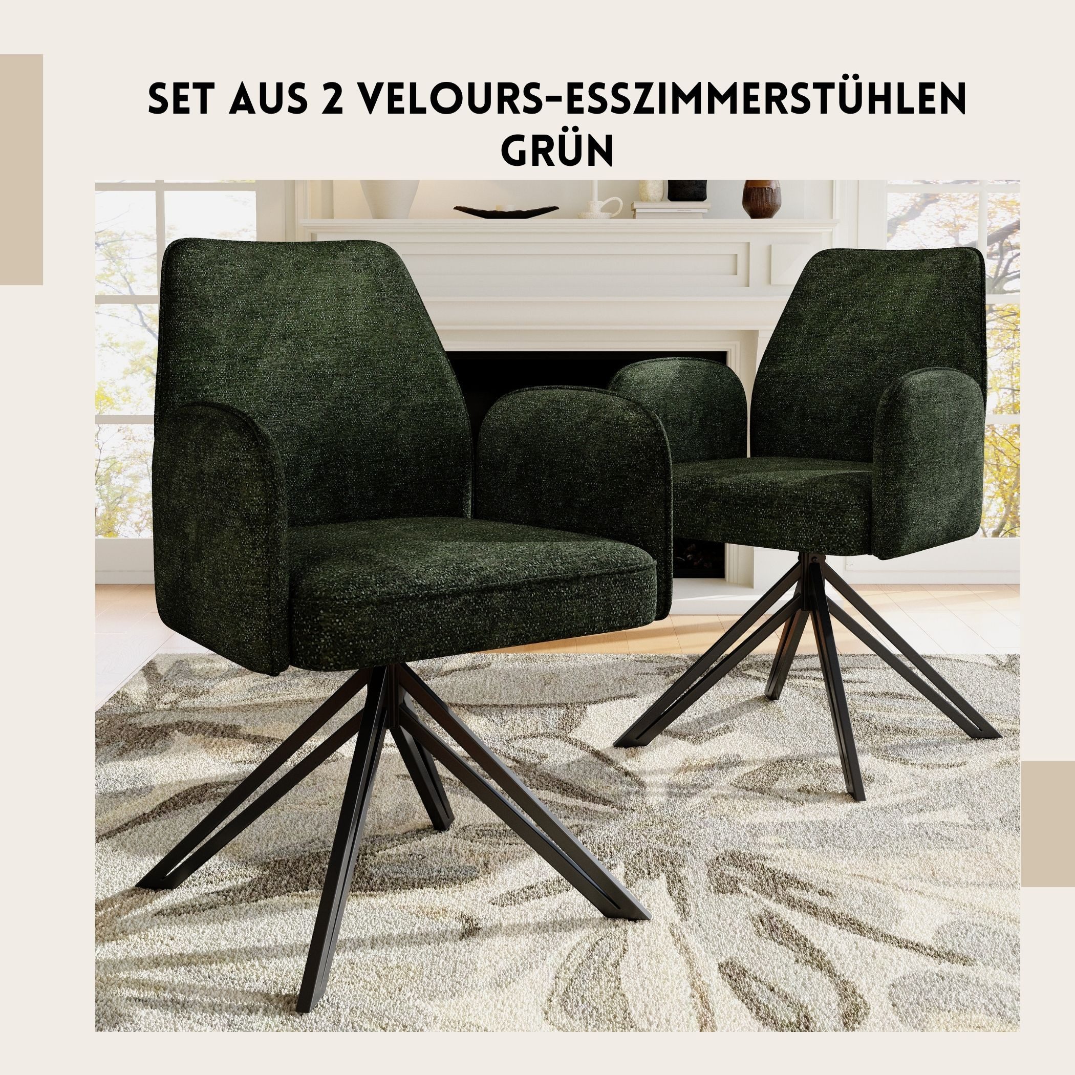 SeedWave Esszimmerstuhl Drehstuhl 2er Set, 44 günstig online kaufen