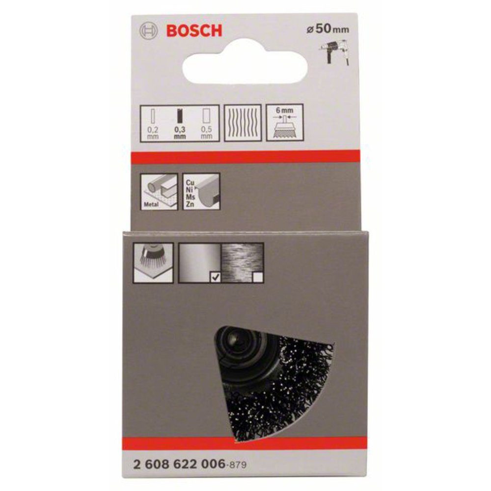 0,3 Schleifaufsatz Bosch 4 Accessories mm, Accessories Stahl, gewellter 50 Draht, Bosch mm, Topfbürste,