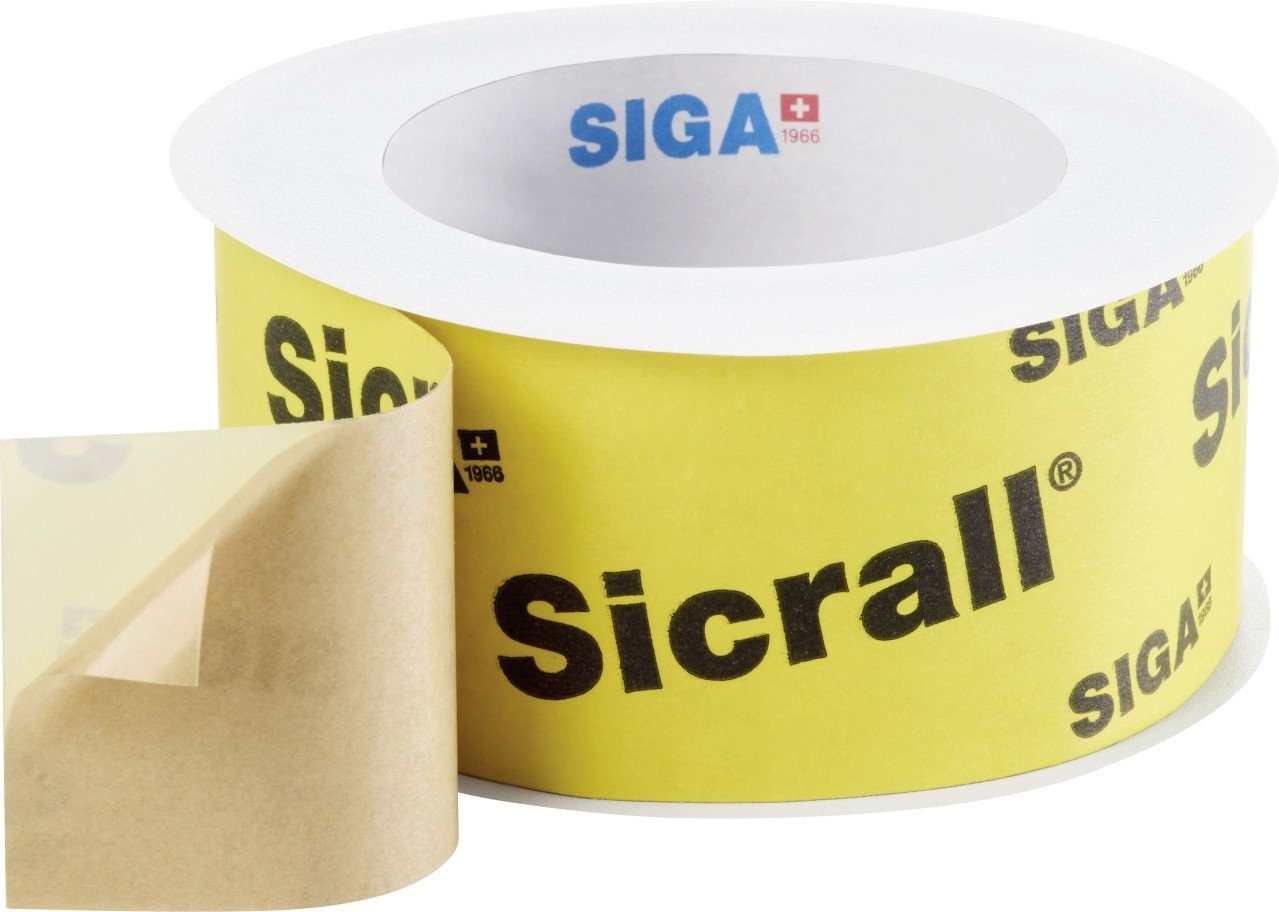 Dämmstoffdübel Siga Klebeband Sicrall 15 m x 6 cm gelb