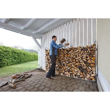 Wolfcraft Kaminholzregal Stapelhilfe für Brennholz Modular XXL 5125000, BxTxH:324.1x25.6x146 cm