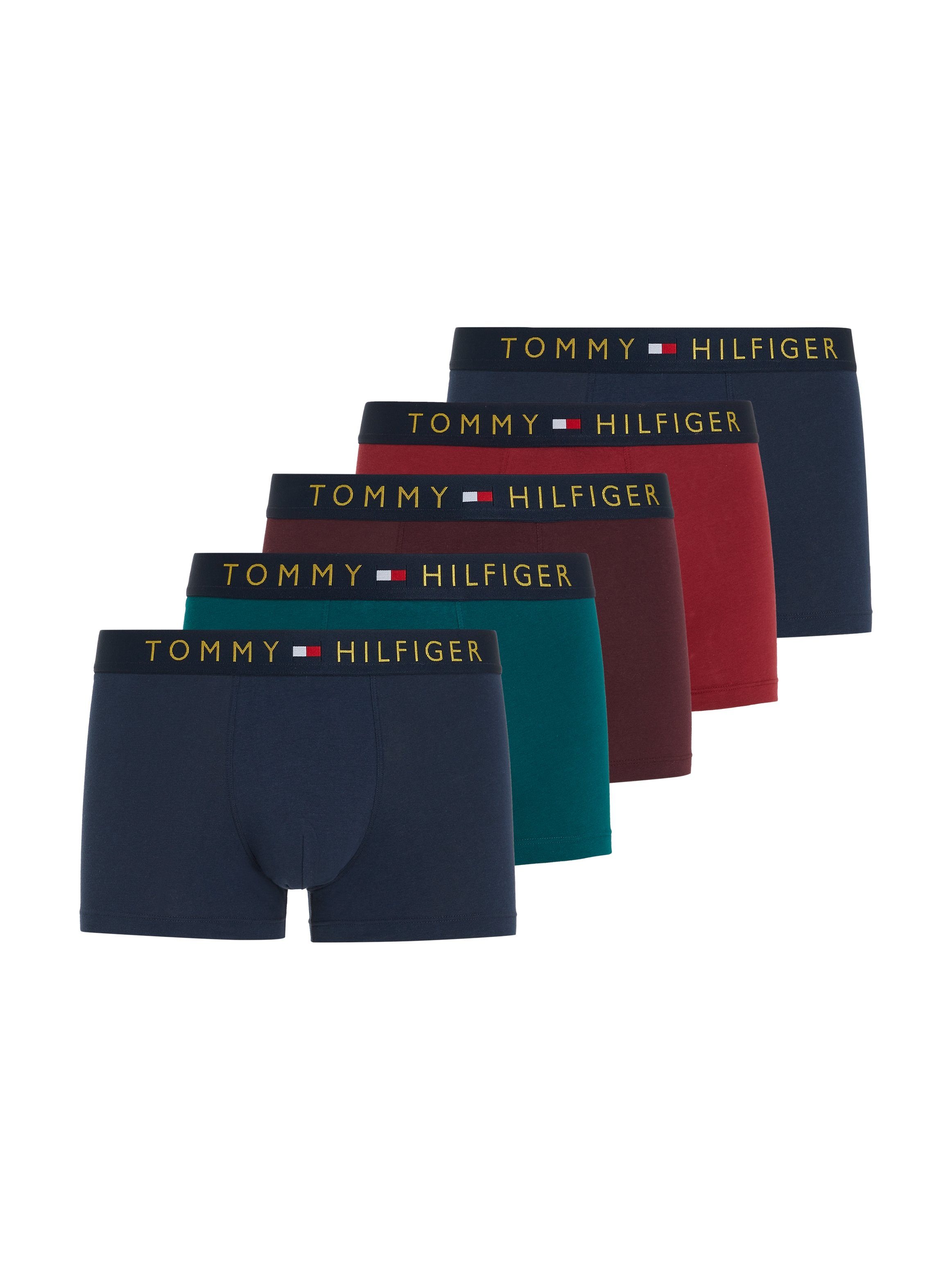 TRUNK Trunk Hilfiger WB (Packung, 5er-Pack) Underwear 5-St., 5P Tommy Logo-Elastikbund GOLD mit