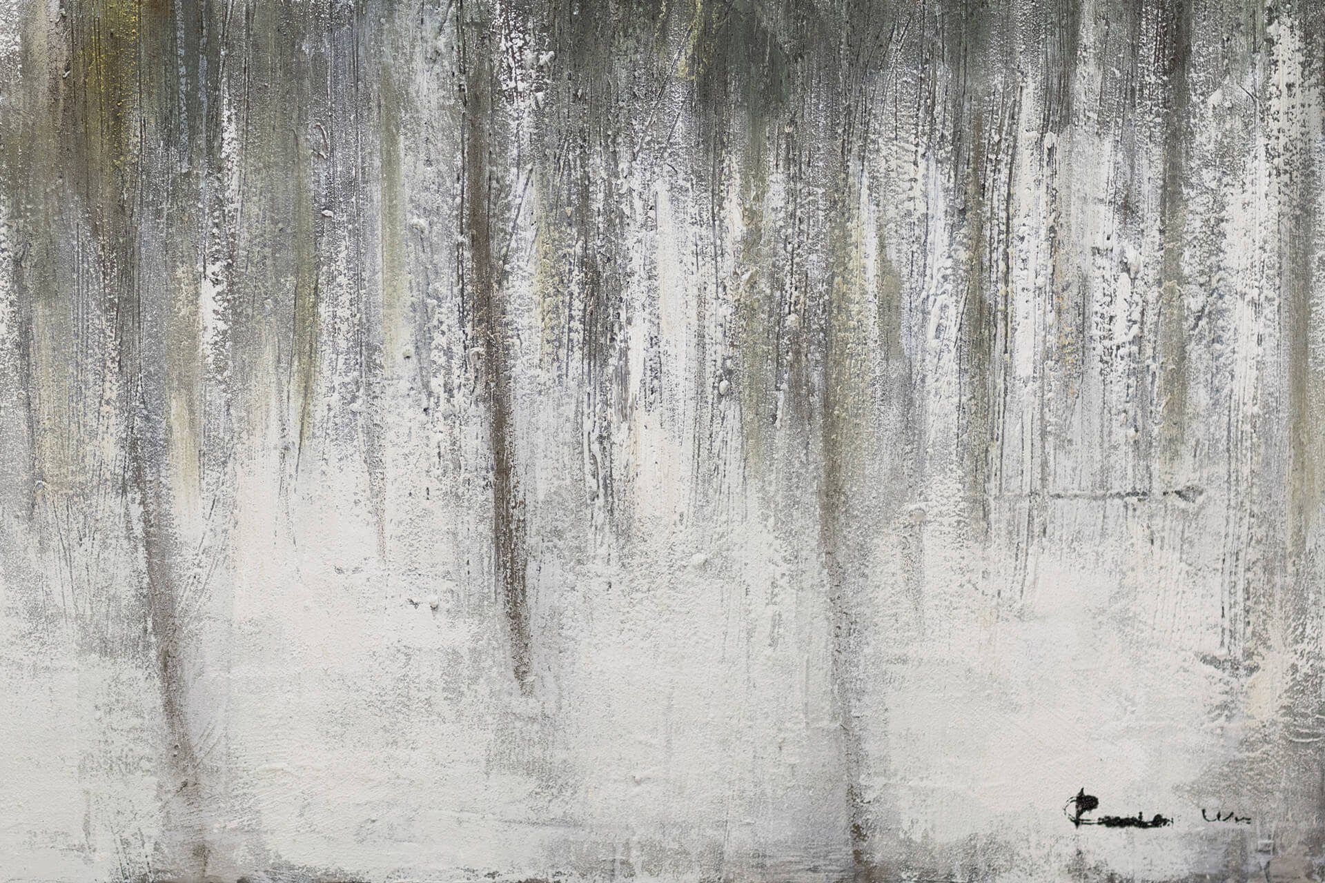 KUNSTLOFT Gemälde Rainy Day Wohnzimmer cm, Wandbild 120x80 100% Leinwandbild HANDGEMALT