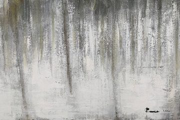 KUNSTLOFT Gemälde Rainy Day 120x80 cm, Leinwandbild 100% HANDGEMALT Wandbild Wohnzimmer