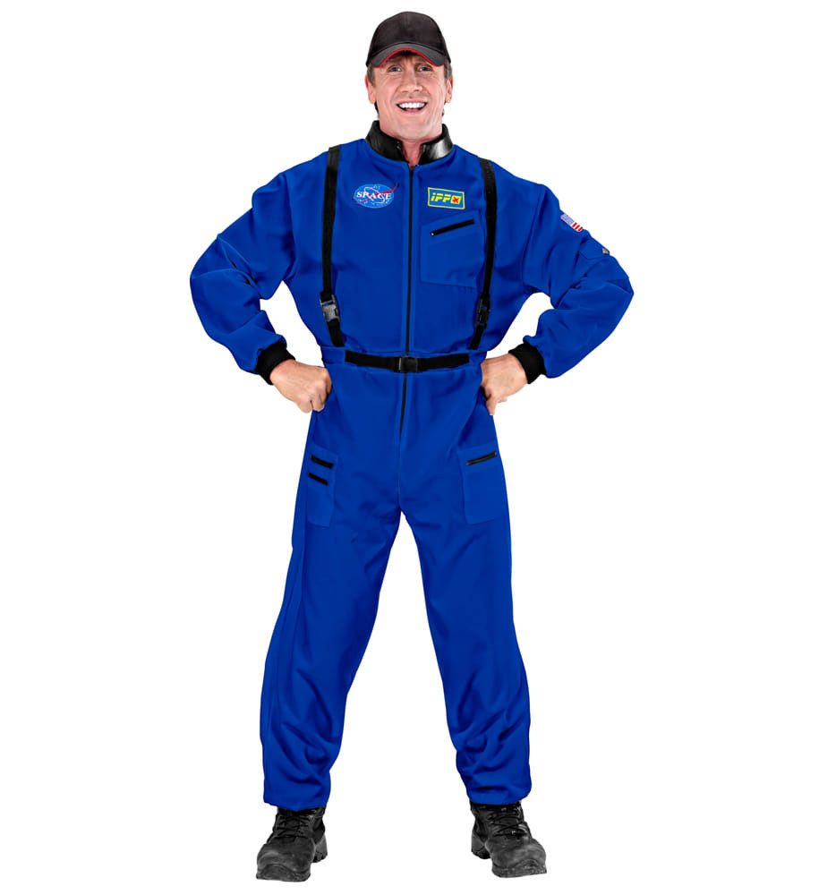 Kostüm Astronaut Overall blau Herren