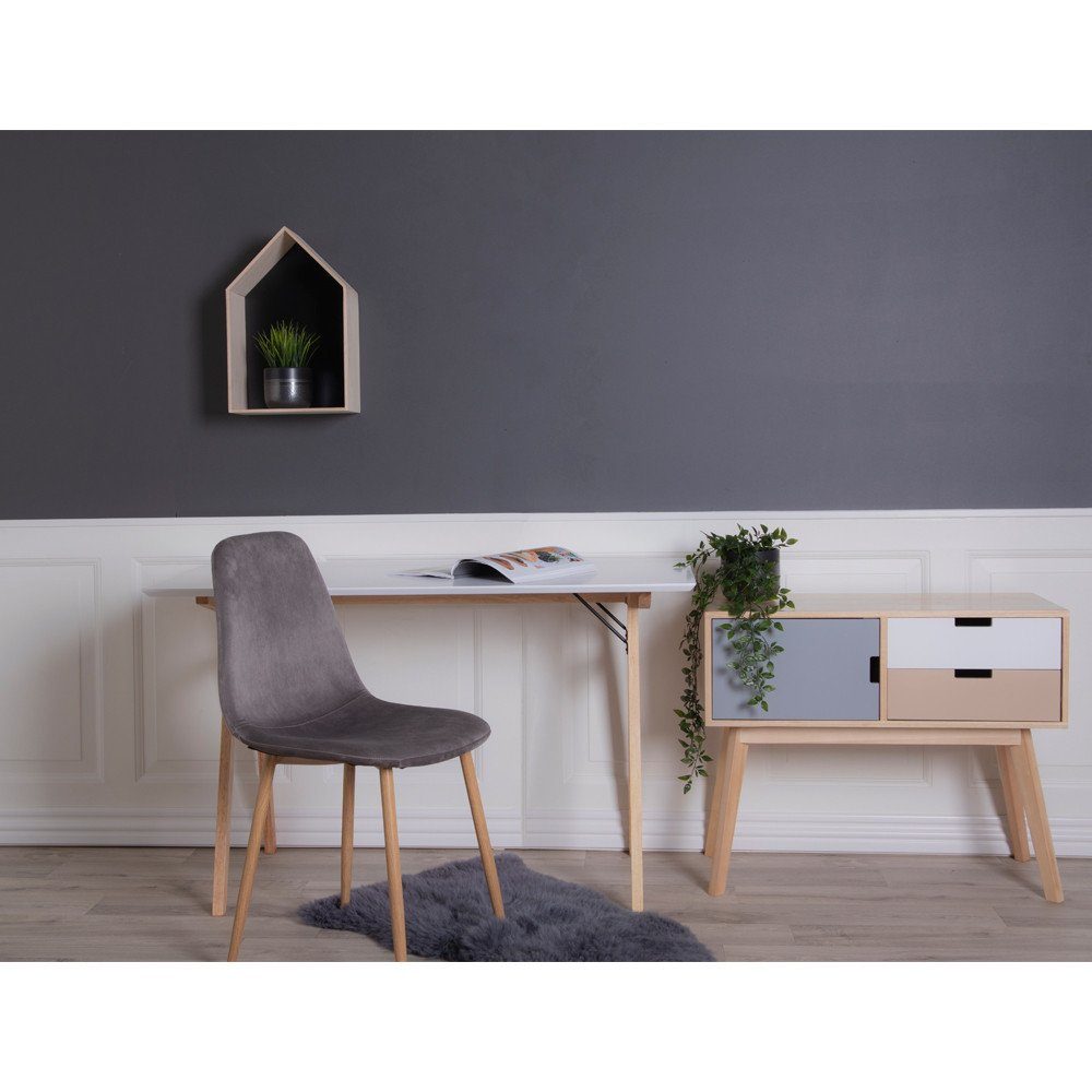 House Nordic Schreibtisch Vojens Schreibtisch weiß cm - Schreibtisch, natur 120x60x75 und