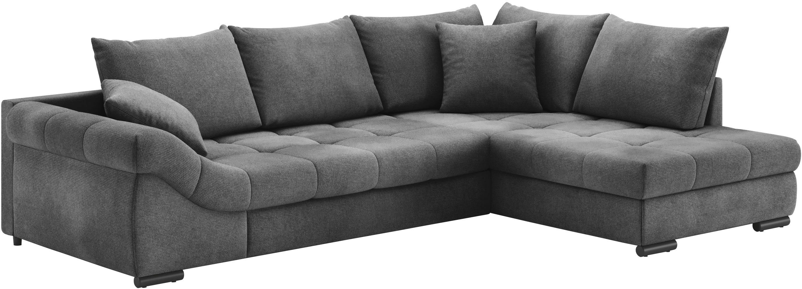 Mr. Couch Ecksofa Allegro DuraFlex, L-Form, Hochschläfer-Bettauszug, Kaltschaumpolsterung, bis 140 kg belastbar