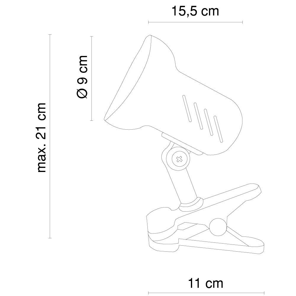 etc-shop Klemmleuchte, Leuchtmittel inklusive, Warmweiß, Leuchte 6,5 W Tisch Schalter Klemm Büro Arbeitszimmer Lampe LED