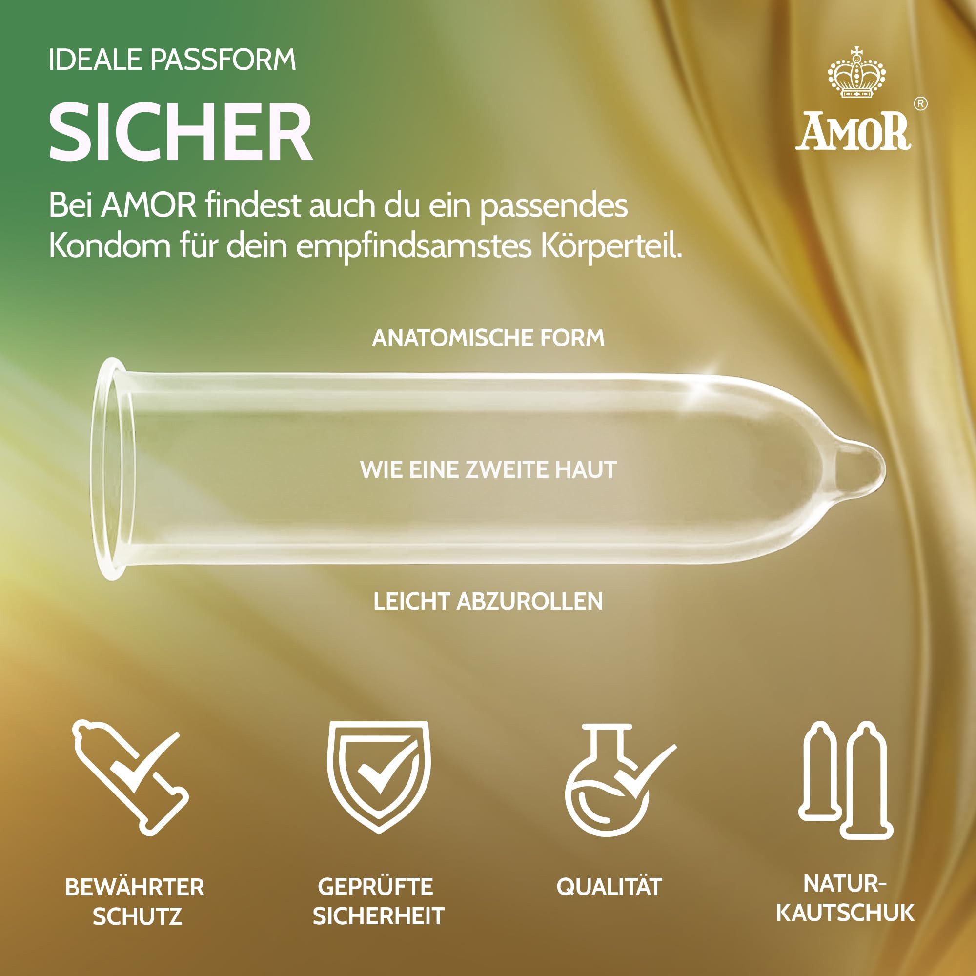 Amor Kondome AMOR Premium Kondom & Gleitgel Set, Nature