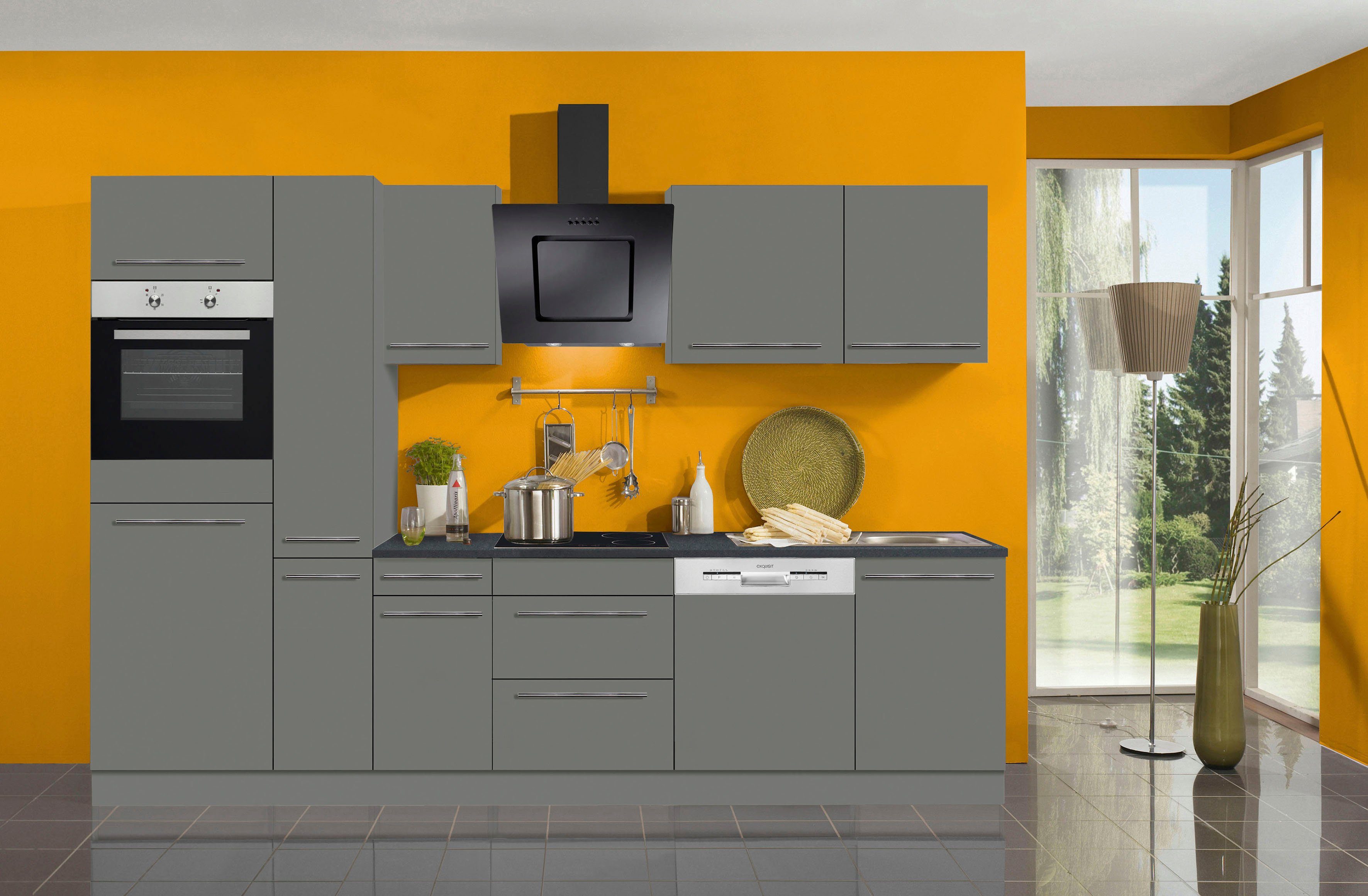 OPTIFIT Küchenzeile Bern, Breite 300 cm, höhenverstellbare Füße, wahlweise günstig online kaufen