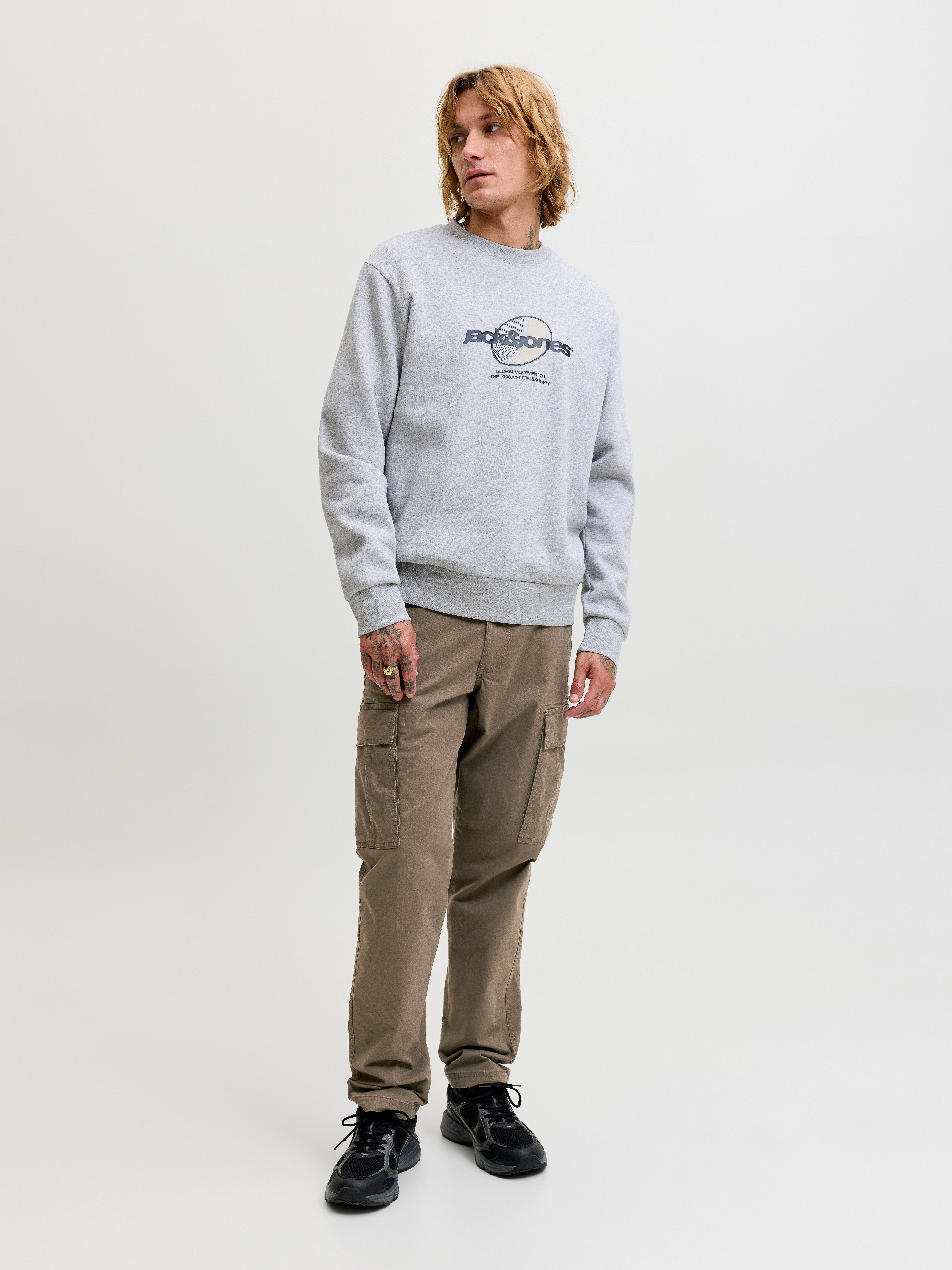 Jack & Jones Cargohose JPSTKANE FRANK CARGO NOOS Baumwollmischung, locker geschnitten