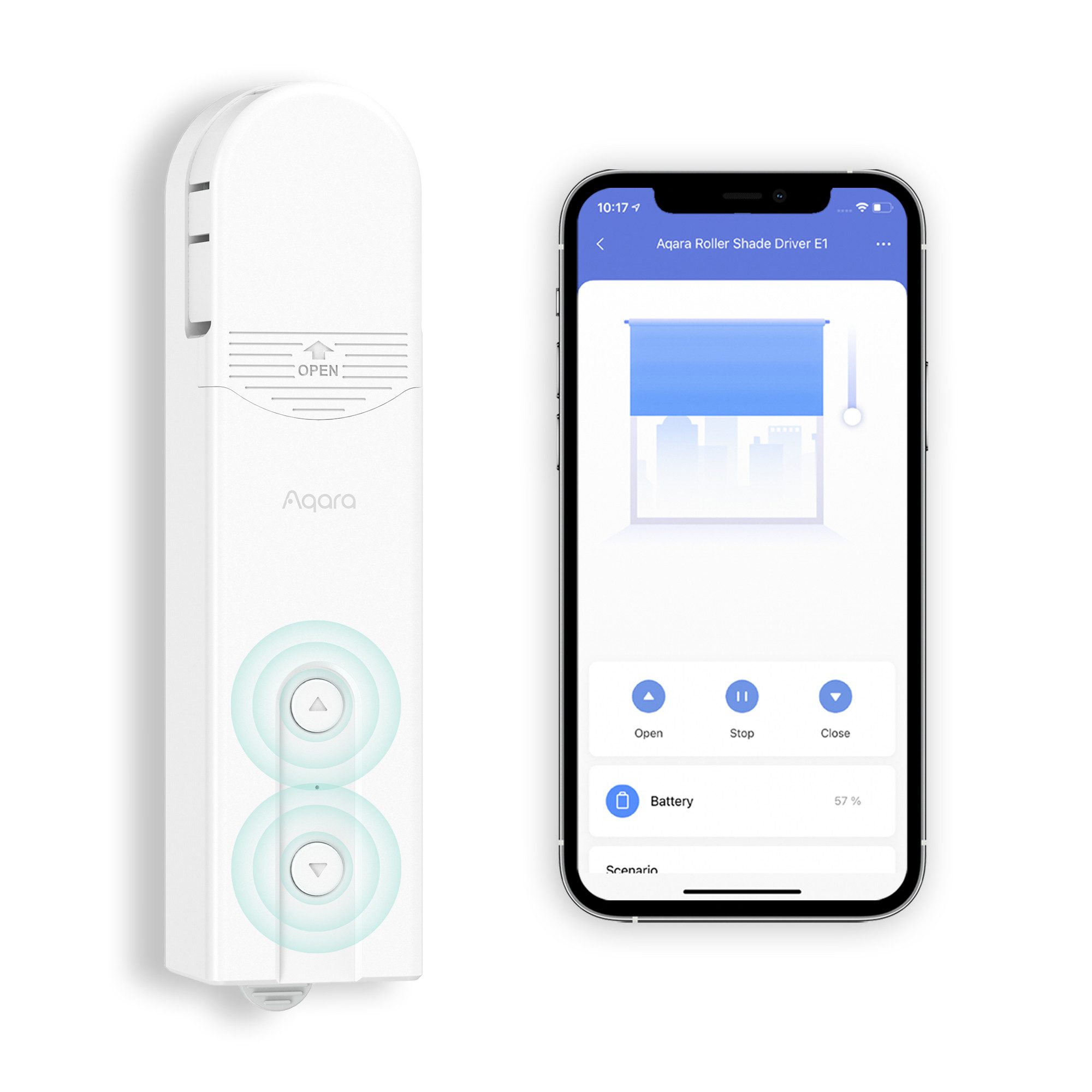 Aqara Rollladenmotor E1, (Roller Shade Driver, mit Zeitplan & Sprachsteueru günstig online kaufen