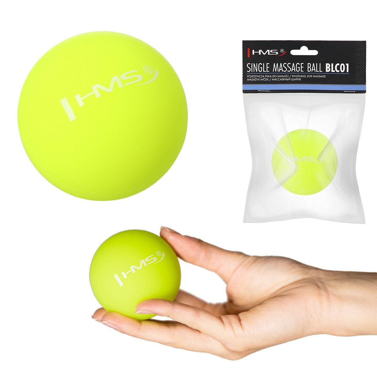 HMS Massageball Lacrosse Ball Grün Massageball Triggerpunkt Nacken Schulter Rücken, Packung 1-tlg. – Bild 2 von 5