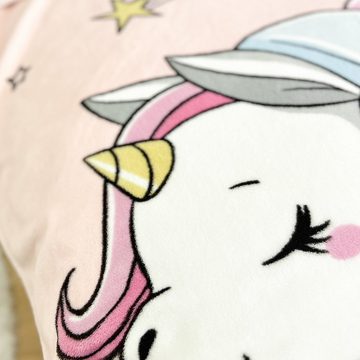 Wohndecke Einhorn Fleece-Decke 150x200 cm, hochwertige, kuschelige Unicorn Decke, MTOnlinehandel, Sofadecke, Überwurf für Einhorn Fans, passend zur Bettwäsche