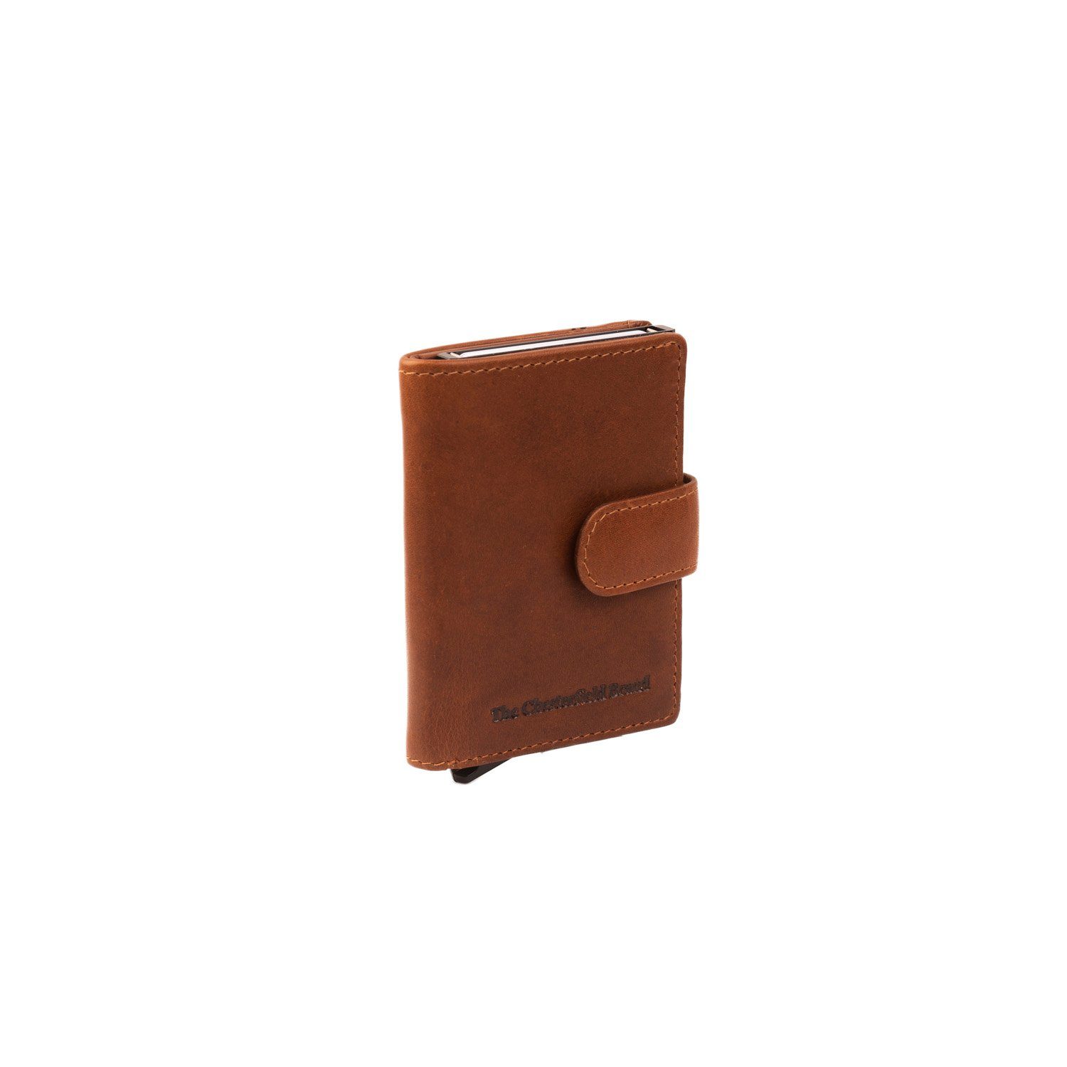 The Chesterfield Brand Geldbörse Loughton Wax Pull Up Leder (1-tlg), •Alu-Etui zum hochschieben von ca.5 Karten cognac